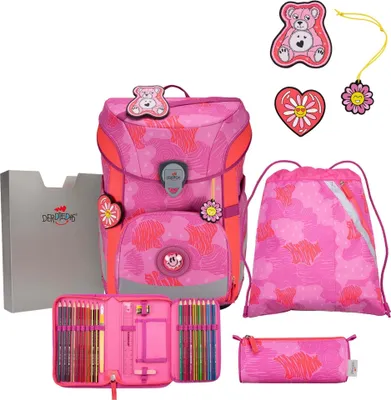 Produktbild von DerDieDas ErgoFlex Easy Roses Schulranzen Set 5tlg.