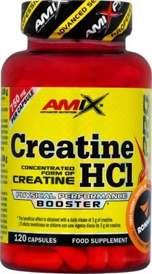 Obrázek produktu pro Amix Creatine HCL 120 kapslí / Ostatné formy kreatinu / Koncentrovaná forma kreatin hydrochloridu v kapslích
