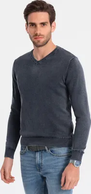 Obrázek produktu pro Ombre Clothing Pánský klasický svetr Anaiel navy S