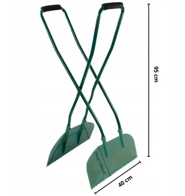 Produktbild von SEVICO Laubgreifer mit langen Griffen 97,5 cm Garten-Laubsammler 40 cm ergonomische Handgriffe Grün B083