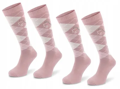 Image de Comodo SPDJ Chaussettes Hautes Rose Losanges Été 31-34