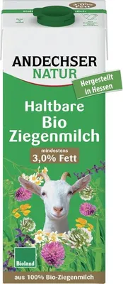 Produktbild von Andechser Natur Ziegen-H-Milch 3,0% -- 1l x 12  - 12er Pack VPE