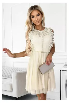 Produktbild von Kleid NUMOCO GRETA 454-3 BEIGE Größe: Einheitsgröße