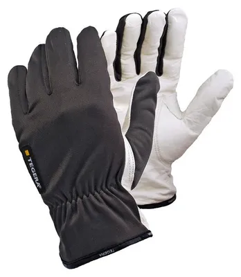 Produktbild von Ejendals TEGERA 340, Werkstatthandschuhe, Grau, Weiß, Erwachsener, Erwachsener, Kratzresistent, Latex, Leder, Nylon