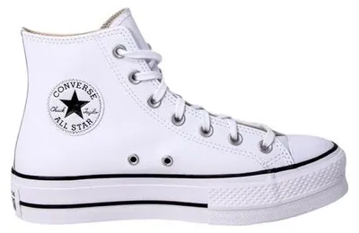 Produktbild von Converse Chuck Taylor All Star Lift Hi Frauen Leder Plateau Turnschuhe Weiß – undefined / Weiß