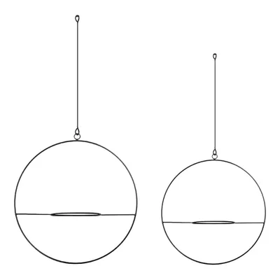 Productafbeelding van And OutdoorMatch plantenhangers Hivy - Opsterland, set van 2, zwart