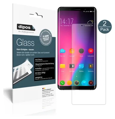 Produktbild von 1+1x Schutzfolie für Elephone U Pro matt - Anti-Shock 9H Folie dipos Glass