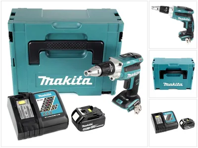 Zdjęcie produktu dla Makita DFS 250 RM1J akumulatorowa wkrętarka do suchej zabudowy 18 V bezszczotkowa + 1x akumulator 4,0 Ah + ładowarka + Makpac