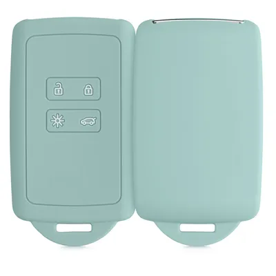 Produktbild von kwmobile Autoschlüssel Hülle kompatibel mit Renault 4-Tasten Smartkey Autoschlüssel (nur Keyless Go) - Silikon Schutzhülle Schlüsselhülle Cover in