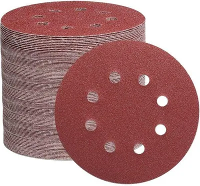 Produktbild von Schleifscheiben Set 105 Stück - 125 mm, 8 Löcher, verschiedene Körnungen