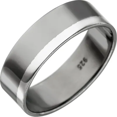 Produktbild von Gr. 66 Ring 925 Sterling Silber anthrazit rhodiniert Silberring