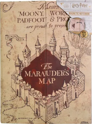 Productafbeelding van BlueSky HP713456 BlueSky Notizbuch Harry Potter - Karte des Rumtreibers A5 liniert, mehrfarbig Hardcover 80 Seiten