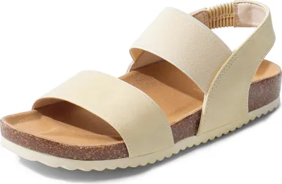 Produktbild von DREAM PAIRS Damen Pantoletten Sandals Riemchensandalen Sommer Strappy Sandal,Farbe:BEIGE,Größe:41