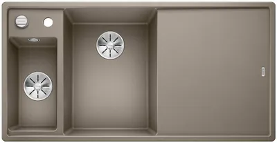 Obrázek produktu pro BLANCO AXIA III 6 S, SILGRANIT® PuraDur®, tartufo, mísa vlevo, s dřevěným prkénkem na krájení
