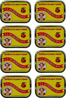 Produktbild von LA QUIBERONNAISE Fisch SARDINEN-MARINIERT-TOMATENSOSSE Sardinen Filets 8x 115g