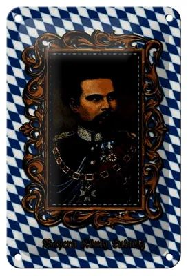 Produktbild von Blechschild Bayern 18x12cm König Ludwig Porträt