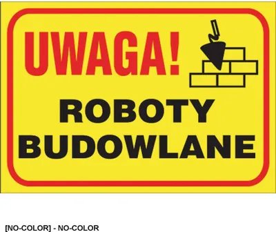 Zdjęcie produktu dla Z-TB7 - Tablice budowlane „Uwaga! Roboty budowlane ” - 250x350