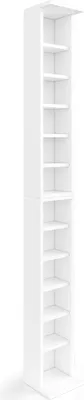 Produktbild von Vicco CD-Regal , 21 x 91.8 cm Groß 2er set, Weiß/Weiß