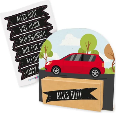 Produktbild von itenga Geldgeschenkverpackung Auto Straße (Motiv 44)