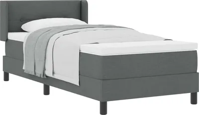 Obrázok produktu pre Posteľ s pružinovým rámom Tmavo šedá 190 x 90 cm látka