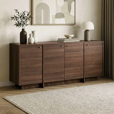 Produktbild von Skye Decor, Hochwertiger Konsolentisch (3-teilig) - Walnuss, 180 cm, 100% Melamin