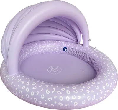 Zdjęcie produktu dla The Essentials B.V. Swim Essentials - Basen dla dzieci z daszkiem, fioletowy lampart, średnica 100 cm