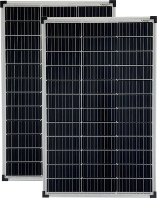 Produktbild von 2x 100 Watt 18V monokristallin Solarmodule Solarpanele Wohnmobil Garten Camping