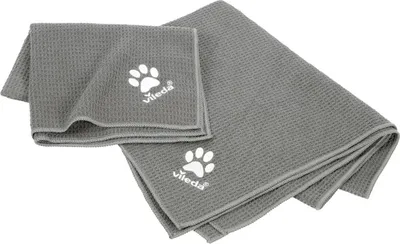 Produktbild von Pet Pro Microfaser-Handtuch XL (grau, Größe XL, 65 x 100cm)