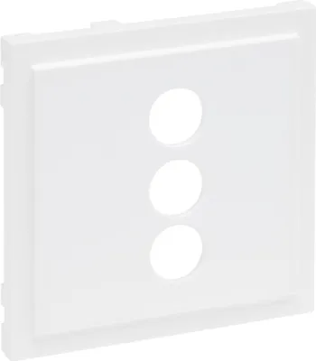 Produktbild von Legrand SEANO Abdeckung für 3-fach RCA (Cinch)-Anschlussdose, 3 separate Cinch-Anschlüsse, Ultraweiß, 765186