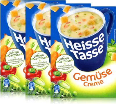 Produktbild von Heisse Tasse Gemüse Creme mit Croûtons 3 Beutel á 17,3g (3er Pack)
