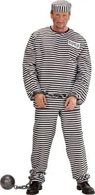 Produktbild von Gefängnis Sträfling Herrenkostüm