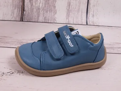 Produktbild von Ganzjahres-Lederschuhe Halbschuhe bar3foot 3Be28/L46 blau, Klettverschluss, barfuß