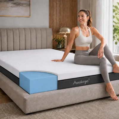 Obrázek produktu pro ARENSBERGER SARA gelová pěnová matrace 140x200 cm - 16 cm gelové pěny NANOCELL® - tuhost H3 - prodyšná - snímatelný potah 240g/m²