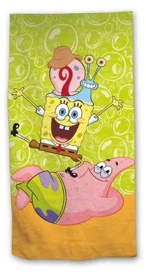 Produktbild von SpongeBob Duschtuch Badetuch Strandtuch 70 x 140 cm 100% Baumwolle