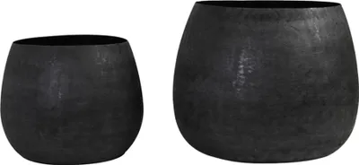 Productafbeelding van Light & Living - Bloempot Genolu - Zwart - Ø50 + Ø38,5 cm