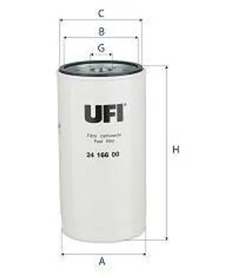 Produktbild von Kraftstofffilter UFI 24.166.00 Filtereinsatz