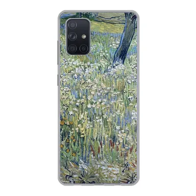 Produktbild von MuchoWow® Handyhülle Schutzhülle Hülle für Samsung Galaxy A51 Baumstämme im Gras - Vincent van Gogh Silikon Softcase Handy Hülle - Schutzabdeckung
