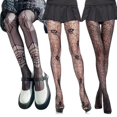Immagine prodotto di 3 paia di calze a tema fantasy per donne, ideali per Halloween