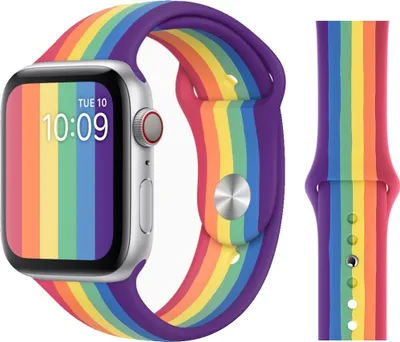 Produktbild von Original Apple Sport Armband S/M + M/L 42/44/45mm MY1Y2ZM/A Pride Edition 2020versiegelt