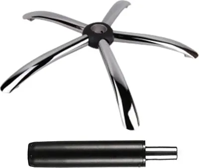 Produktbild von Basis für Chefsessel, 60 cm, und Gasdruckfeder, für Bürostühle, schwarz, 35 cm