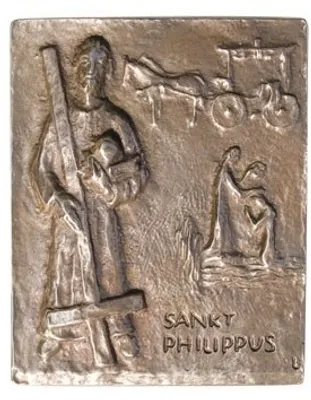 Produktbild von Philippus, Philipp Namenspatron-Bronzerelief (13 cm)
