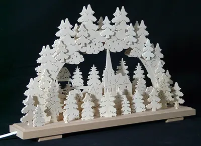 Produktbild von Original Erzgebirgischer Marken Schwibbogen Lichterbogen 50 x 31 cm S50-B_32