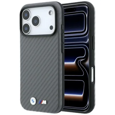 Obrázek produktu pro Pouzdro s karbonovým designem pro iPhone 18 Pro, šedé barvy, s kovovým logem MagSafe