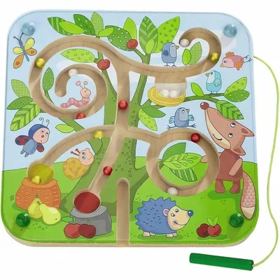 Produktbild von Magnetspiel Baumlabyrinth pädagogisches Holzspielzeug für Kinder ab 2 Jahren schult die Logik und Feinmotorik