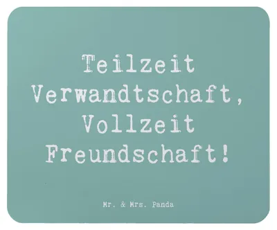 Produktbild von Mr. & Mrs. Panda mauspad laptop Spruch Halbbruder Freundschaft - Meeresbrise - Geschenk, Bindung, Verbundenheit, Familienmitglieder, Liebe, Geschwister, Freude, pc