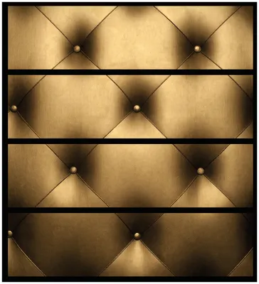 Produktbild von Wallario Möbelfolie / Aufkleber, geeignet für Ikea Malm Kommode mit 4 Schubfächern - Goldene Ledertür