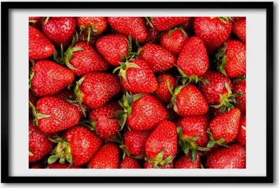 Produktbild von Bild 60x40 MDF-Rahmen, Wandkunst Erdbeeren