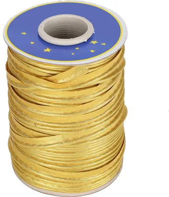 Produktbild von 70YD Bastelkantengeflecht -Rohrverzerrungsbande 1 cm Breite zum Nähen von Bindungsstitchinggold