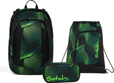 Produktbild von Satch Schulrucksack-Set AIR Seismic Green 3-teilig, Kollektion 2025