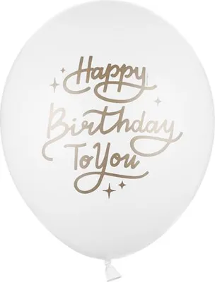 Obrázek produktu pro Happy Birthday Luftballons Pure White 30cm 50 Stück (Party - Ballons)